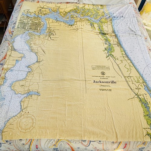 NEW without TAGS Plush Jacksonville, FL (Florida) Vintage Map Blanket - Picture 3 of 12