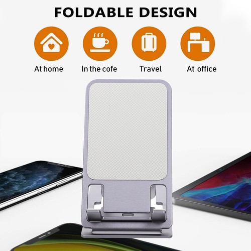 Aluminum Alloy Bracket Cell Phone Tablet Stand Foldable Desktop Holder - 第 7/12 張圖片