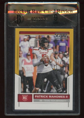 2017 Panini Score Patrick Mahomes II #403 Mint BGS 9 GOLD Yellow SSP