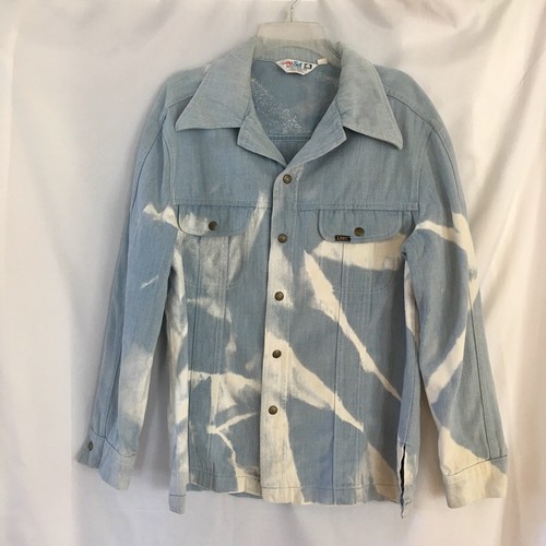 Vintage 1970’s Lee Set Denim Distressed Snap Jacke