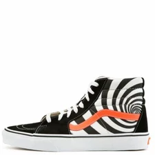 VANS U SK8-HI Sneakers (Swirl) Black / Flery Coral New