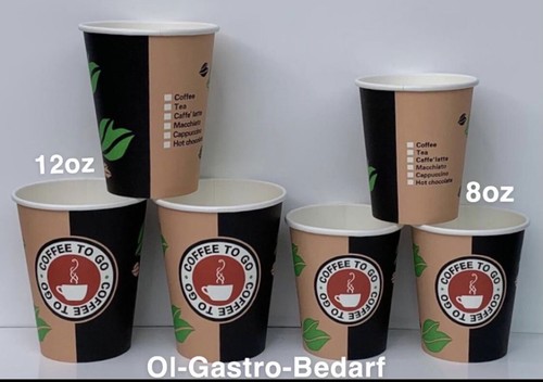 OL-Gastro-Bedarf 1000 Hartpapier 300 ml Coffee to go Becher Pappbecher - Bild 2 von 2