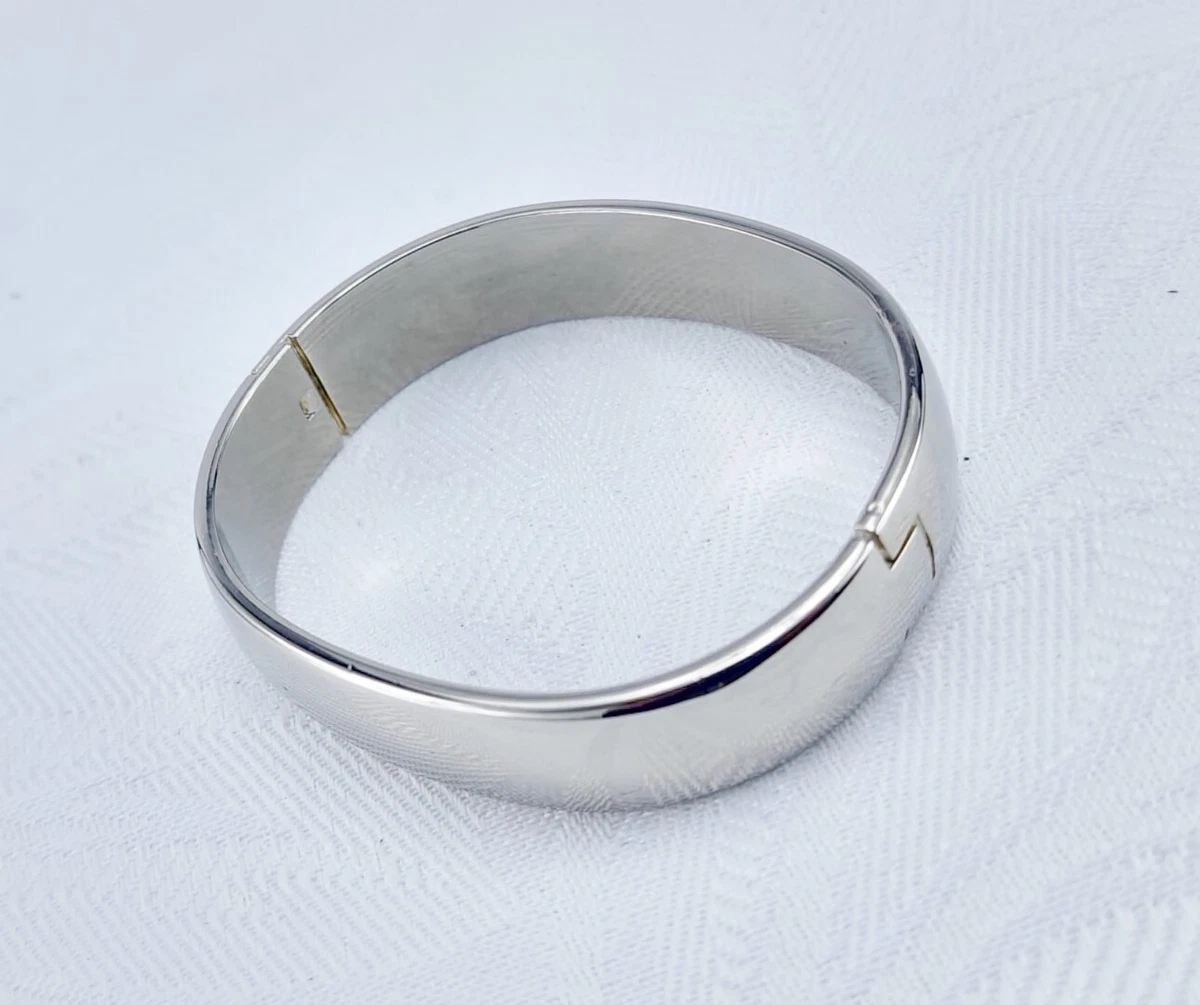 Sterling silver hinged bangle deals