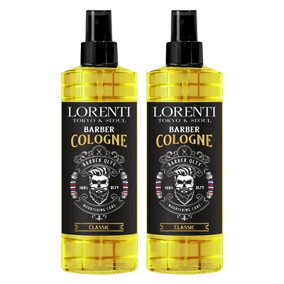 Lorenti Classic After Shave Barber Spray Cologne | Hydrating 400ml (Pack Of 2)
