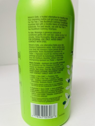 Nature’s Gate Conditioner Calming Tea Tree & Sea Buckthorn 18 oz Vegan NEW - Picture 3 of 4