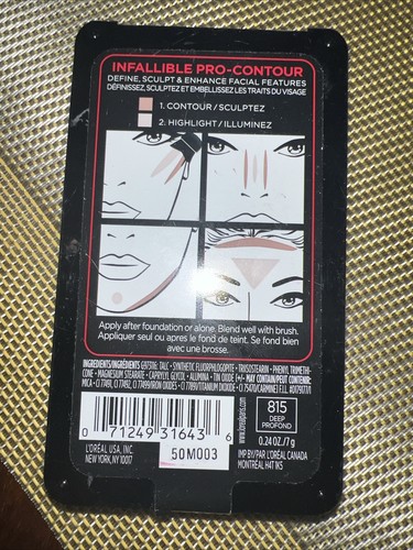 Loreal Infallible Pro Contour & Highlight Palette 815 Deep Profond - Picture 2 of 2