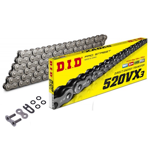 Fits: SUZUKI TU250 X 2009-2018 DID X-RING MOTORCYCLE CHAIN 520 VX8 108 L - Picture 1 of 6