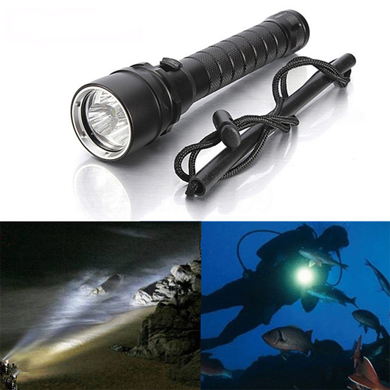15000LM T6 Torche 3LEDs Plongée Lampe Torche T6 sous L'Eau 30m Imperméable Led c31192 15000LM T6 Torche 3LEDs Plongée Lampe Torche T6 sous L'Eau 30m Imperméable Led c31192