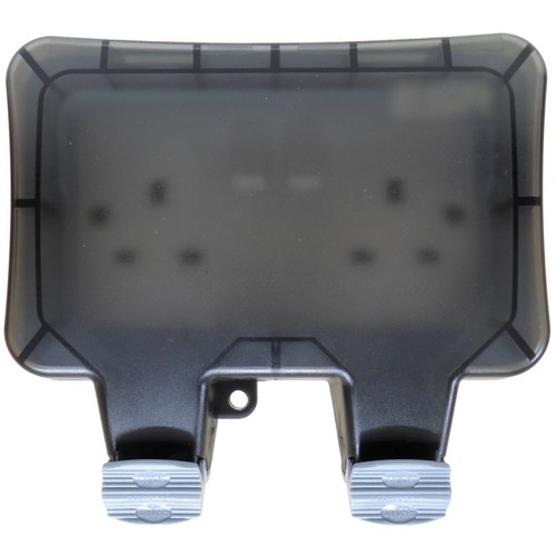 Outdoor Double Socket IP66 Waterproof Switched 13A 2 Gang Outside Garden - Picture 4 of 21