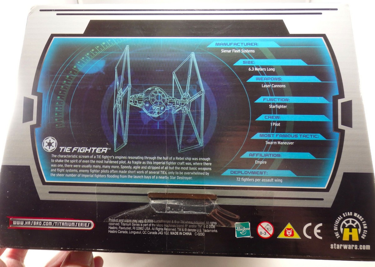 RARE STAR WARS TITANIUM SERIES TIE FIGHTER HASBRO DIE CAST RARE STAR WARS TITANIUM SERIES TIE FIGHTER HASBRO DIE CAST