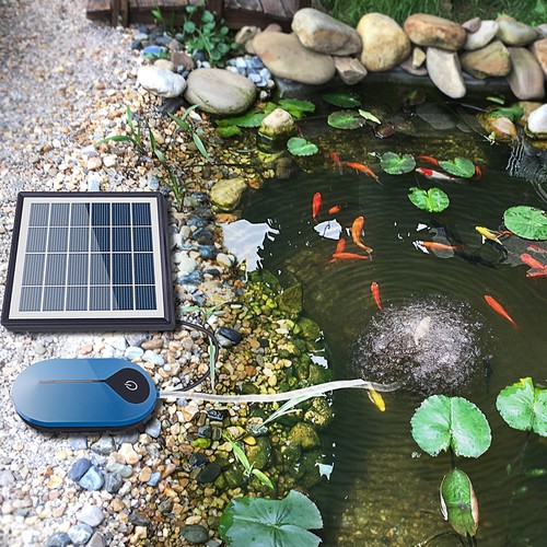 Solar Oxygen Pump Fish Tank Oxygenator Aquarium Oxygen Aerator Pond Aerator J9G9 - Picture 8 of 17