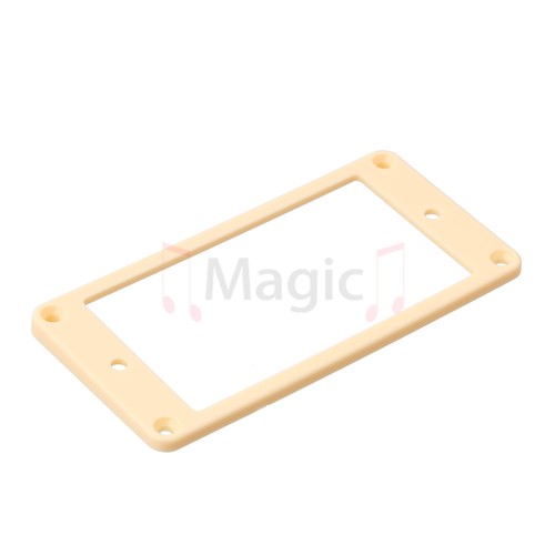 Plastic Humbucker Pickup Ring Slanted & Flat Bottom for Gibson Guitar Ivory - Picture 5 of 11