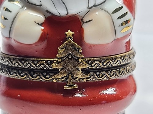 Limoges Diffusion Frankreich Nesting Stacking Three Santas Handbemalt Originalkarton - Bild 15 von 17