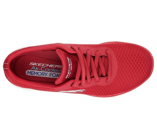 Mujer Rojo Skechers Andar Viscoelástica 12775 Deporte Espuma Cola Zapatos w4Fg6nqt7x