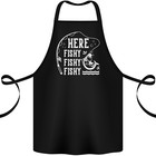 Here Fishy Fishy Funny Fishing Fisherman Cotton Apron 100% Organic
