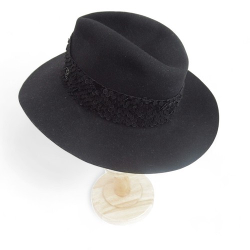 Maison Michel Henrietta Hat UK Small Wool Felt Sequins Designer Logo Women's - Picture 7 of 24