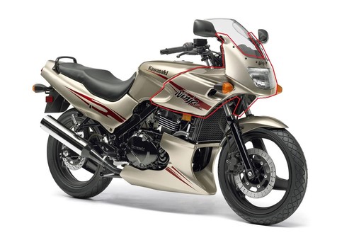 KAWASAKI NINJA 500R , EX 500 1993 - 2009 FRONT NOSE COWL FAIRING - 第 1/3 張圖片
