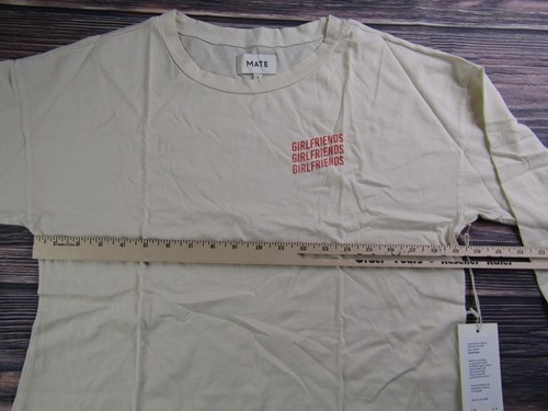 Mate The Label NEW Womens Large Ivory Devi Dolman 3/4 Sleeve Shirt Girlfriends - Picture 4 of 8