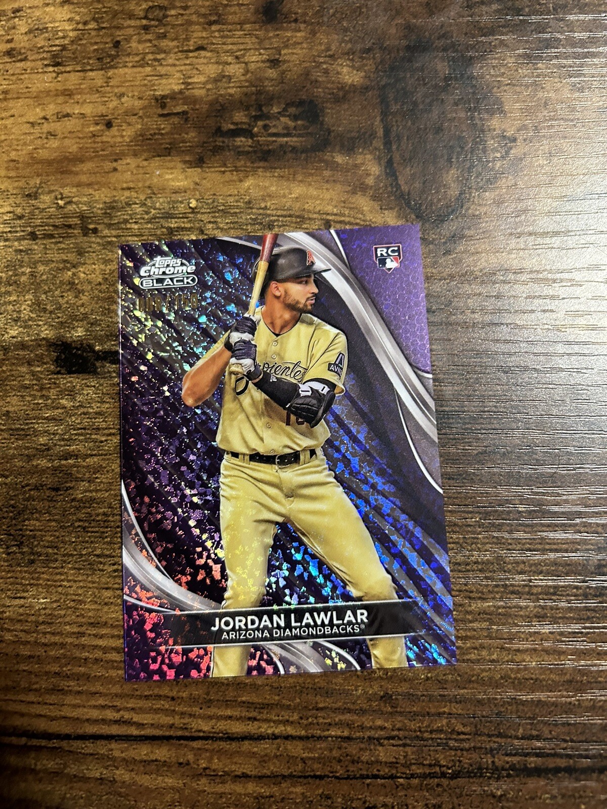 Jordan Lawlar 2024 Topps Chrome Black #3 Rookie Purple Diamond /150 Dbacks