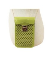 PU Leather Cross-body Mobile Phone Shoulder Bag Pouch Case Gold Chain Fast Ship