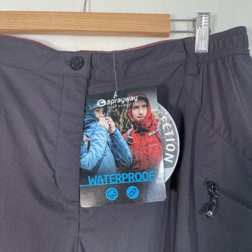 Sprayway Walking Trousers Womens Black W34 L35 Size 14 Long All Day Rainpaint - Picture 4 of 9