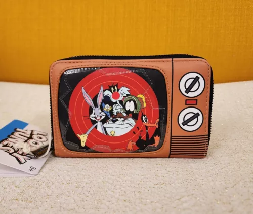 Loungefly Looney Tunes That’s All Folks TV Zip Around Wallet NEW