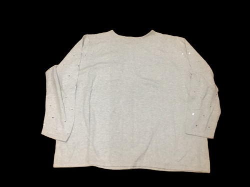 The Quaker Factory Gray Button Up Sweater W/tank Top Women’s 2XL Sequins - Picture 3 of 7