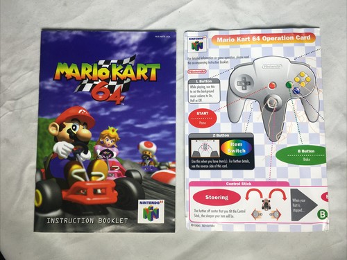 Original Mario Kart 64 Bedienungsanleitung Handbuch & Operation Card Nintendo �� 64 - Bild 1 von 6