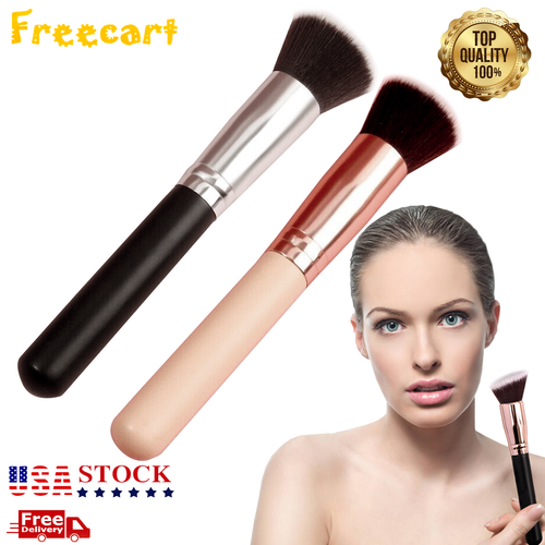 2-8pcs Pro Foundation Makeup Brush Flat Top Kabuki for Blending Liquid Cream US - Picture 1 of 15