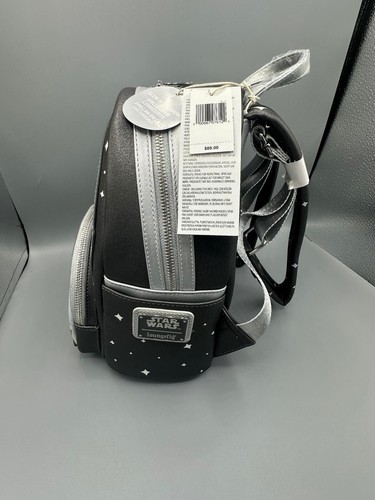 Mochila Mandalorian Loungefly Star Wars Baby Yoda - Gris - Brilla en la Oscuridad - Imagen 4 de 10