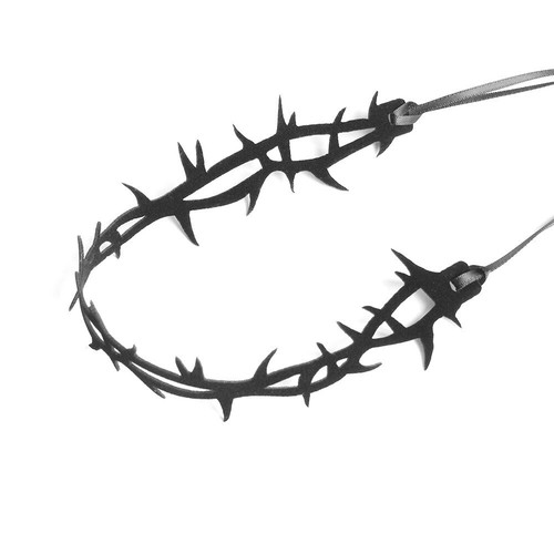 Women Gothic Black Lace Velvet Thorn Necklace Punk Choker Halloween Jewelry Gift - Bild 10 von 10