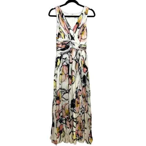BADGLEY MISCHKA Siempre Maxi Dress 2016 Runway Floral Chiffon 0 $990 - Picture 3 of 16
