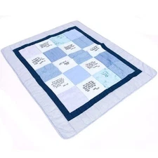 Comfort In The Word: Baby Boy Blue Scripture Quilt 40" x 45" NEW WITH OUT TAGS