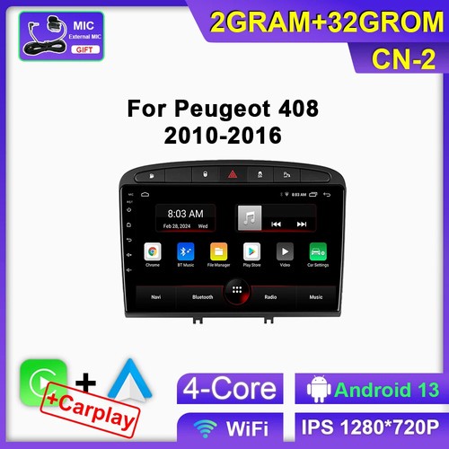 Radio Coche Android 13 4G con Reproductor Multimedia GPS Navegación Para Peugeot 308 2007-2015 - Imagen 8 de 32