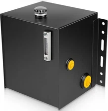 15-GALLON HYDRAULIC FLUID RESERVOIR TANK 14 GAUGE STEEL OIL TANK WITH FILL CAP