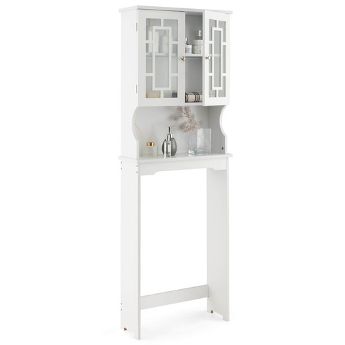 Bathroom Over the Toilet Door Storage Cabinet Spacesaver Tower Organizer White - Picture 10 of 10
