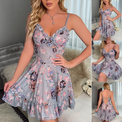 Women Sexy Lingerie Teddy Babydoll Slip Dress Lace Sleepwear Underwear Nightgown - Picture 1 of 7