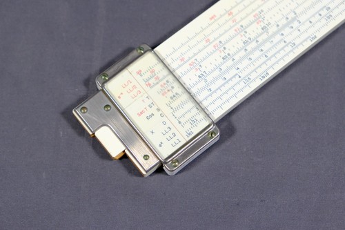 Vintage Frederick Post Versalog Slide Rule 1460 Leather Case Hemmi Japan in Box - Picture 11 of 13