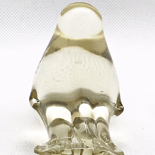 Pisapapeles vintage pájaro vidrio transparente soplado a mano escritorio adorno regalo - Imagen 3 de 5