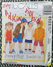 Vintage McCall's Pattern 6523 Child's Hooded Jacket Tank Top Shorts Hat UNCUT T