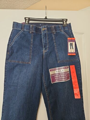 Gloria Vanderbilt Women's Rhea Capri Pants Comfort Waistband Dark Denim 8 NWT - Picture 2 of 10