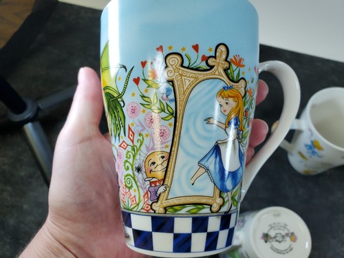 Set of 4 Paul Cardew Alice In Wonderland Mugs Large Tall 4 1/2" high 15 oz Cool - Picture 18 of 23