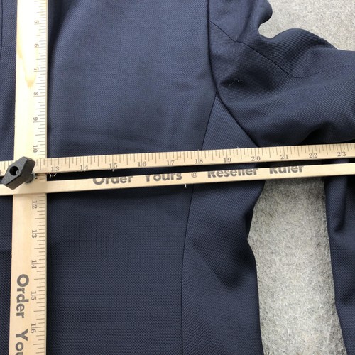 Hugo Boss Blazer Mens 38S Navy Virgin Wool Two Button Suit Jacket Sport Coat - Picture 15 of 18
