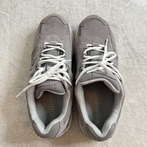 Sneakers Vionic 23 Walk 2.0 uomo 12 grigio scamosciato supporto arco plantare comfort ortopedico - Foto 8 di 10
