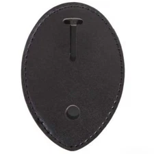 Black Leather Clip On Badge Holder Uniform Shield Law Enforcement Security Duty
