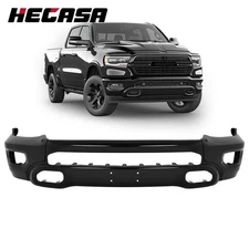 Front Bumper Face Bar For Ram 1500 2019-2024 Powder Coated 2022 2023 Black Steel