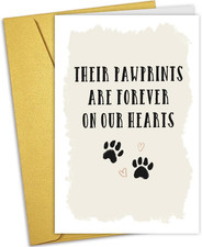 Pet Sympathy Card for Loss of Dog, Dog Condolence Card for Him Her, Dogs Bereave