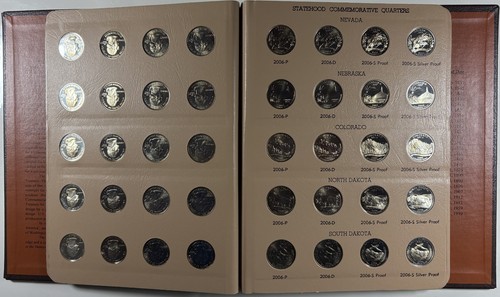 1999 - 2008, P D S & S Silver State Quarters, Uncirculated, in 2 Dansco Albums - Picture 10 of 13