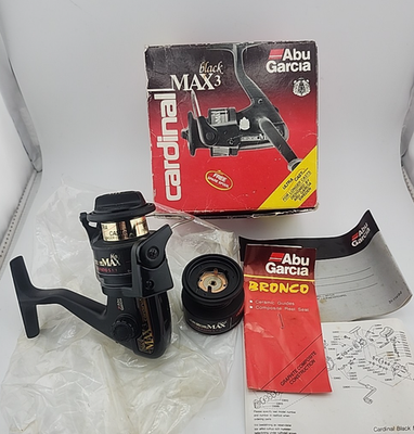 Cardinal Black Max 3 Fishing Reel For Long Cast By Abu Garcia Open