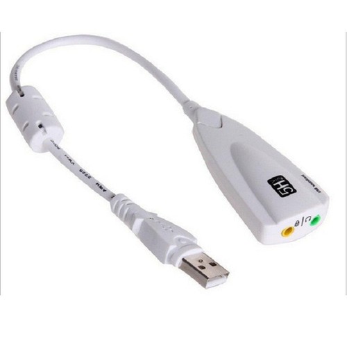 USB 2.0 External 7.1 Channel Sound Card 3.5mm Stereo Headphone Adapter Laptop PC - Afbeelding 9 van 12